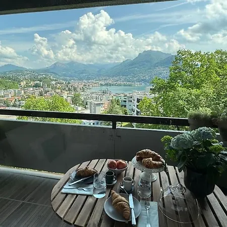 Panorama In Lugano - Pazzallo شقة *